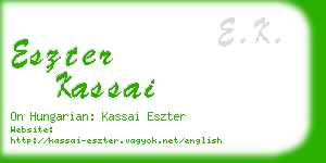eszter kassai business card